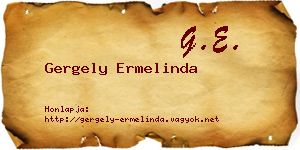 Gergely Ermelinda névjegykártya